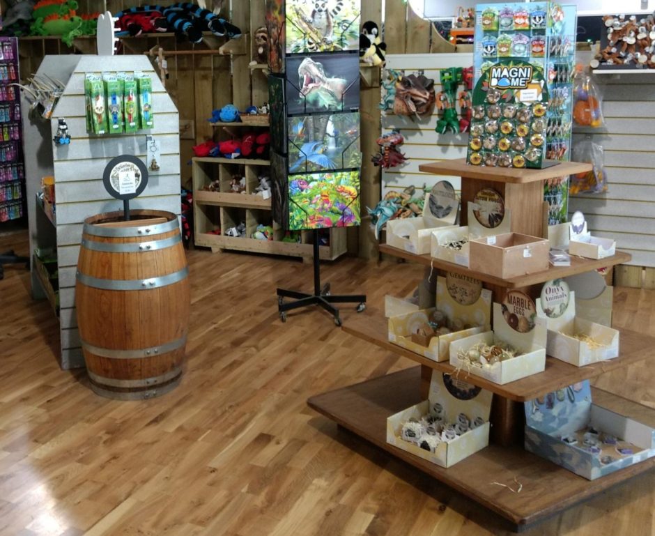 Gift shop at the Living Rainforest, with rainforest-themed gifts and educational toys & games.