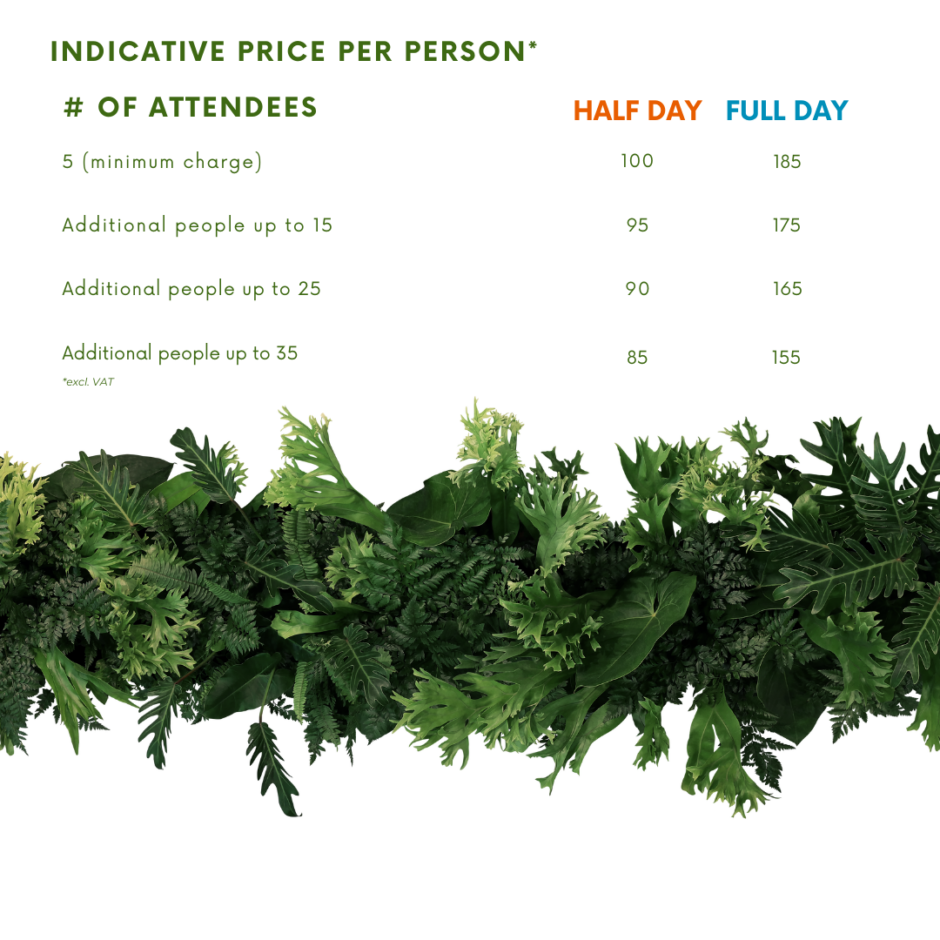 Sustainability Days Price per person (Jan25)